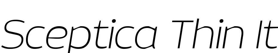Sceptica Thin Italic Scarica Caratteri Gratis